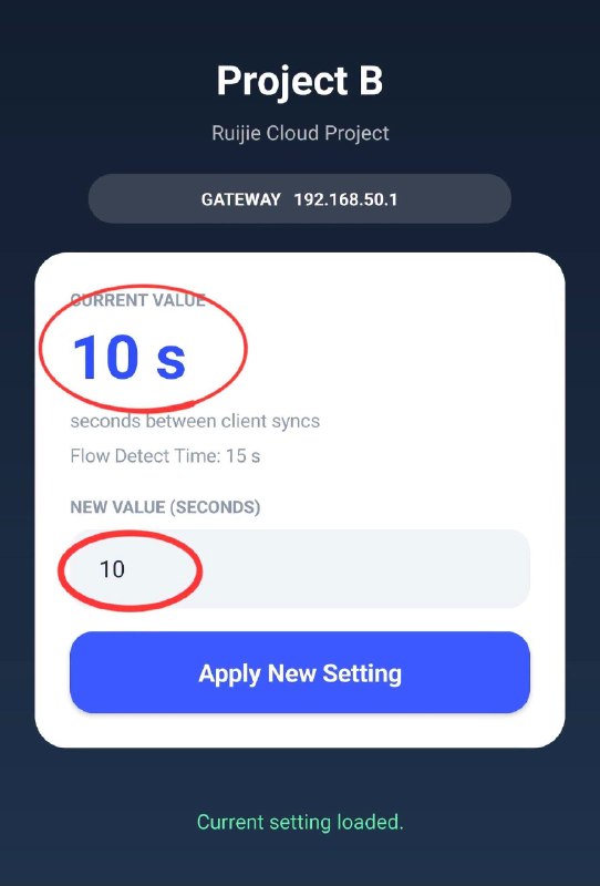 Client Sync Interval ပြင်ဖို့အတွက်ဆိုရင်အဝေးကနေ လှမ်းပြင်လို့မရပါဘူး။ သူက Gateway တိုက်ရိုက် ပြင်ဆင်တာမို့မိမိတို့ Gateway အောက်ကနေ လွင့်ထားတဲ့အနီးဆုံးက Wifi ကိုချိတ်ပြီး ဝင်မှသာပြင်ဆင်လို့ရမှာဖြစ်ပါတယ်။  