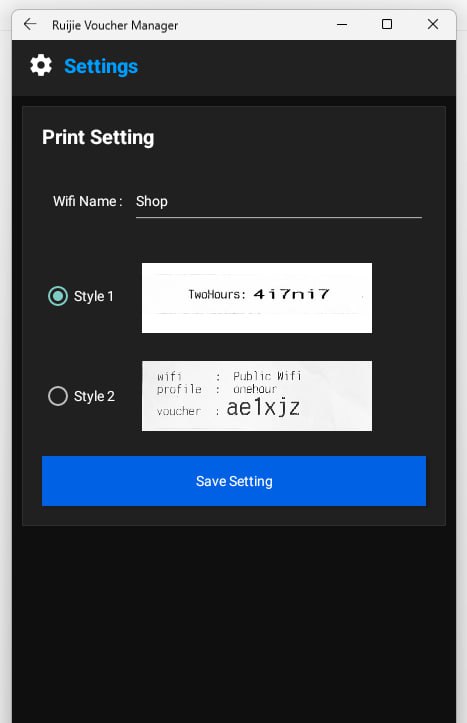 Print ထုတ်တဲ့ပုံစံ ၂ မျိုးပြောင်းလို့ရတဲ့ Ruijie Voucher Manager 1.4.2 Update လေး ရပါပြီ။ ———————-APK Download 
