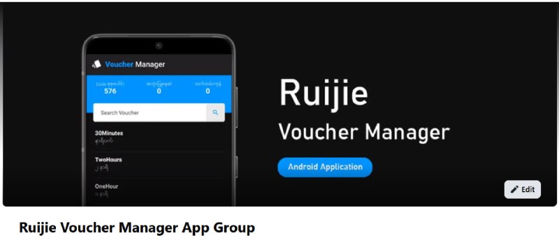 Printer + App တွဲရက် ( ဒါမှမဟုတ် )Application သီးသန့် ဝယ်သုံးထားတဲ့သူတွေအတွက်Ruijie Voucher Manager App နဲ့ပါတ်သက်တာတွေ၊ အခြား အကြောင်းအရာတွေနဲ့ Ruijie နဲ့သက်ဆိုင်တဲ့ အခက်ခဲတစ်ချို့ကို ဖြေရှင်းပေးနိုင်ဖို့အတွက်Group တစ်ခုလုပ်ပေးထားပါတယ်။ဒီမှာဝင်ရောက် Join နိုင်ပါသည်။ 
