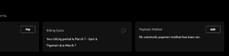 စလားလင့်စက်တွေ ဘေဆောင်ပြီးတော့ကိုယ့်ကဒ်ကိုယ် ပြန်ဖြုတ်လို့ရပြီ  Web မှာတော့ ဖြုတ်ဖို့မပေးထားဘူးသို့ပေမယ့် API ကနေ လှမ်းဖြုတ်လို့ရသွားတယ်  ကဒ်တစ်ကဒ်တည်းနဲ့ ဘေဆောင်ဆားဗစ်ပေးနေတဲ့သူတွေအတွက်တော့ ဒီဟာလေးက လိုအပ်ပါတယ်  ကျွန်တော်တို့ကတော့ Visacard တွေကိုယ်တိုင် စိတ်ကြိုက် အသစ်လုပ်လို့ရနေတော့ ဖြုတ်ဖို့မလိုအပ်ဘူးပေါ့  အချိန်ရတဲ့အတစ်နေ့ Payment Remove လုပ်လို့ရတဲ့ plugins လေးတစ်ခု ရေးပေးဖြစ်ပါမယ် အခုကတော့ payment ဖြုတ်လို့ရတယ်ဆိုတဲ့အကြောင်းလေး လာပြောပြတာပါ။ ——————-Starlink ဘေဆောင် 