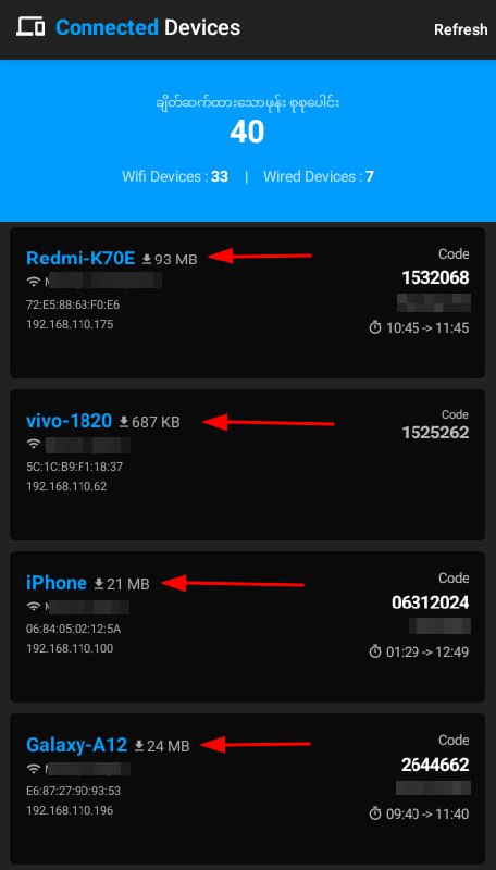 ဒီတစ်ခေါက် Ruijie Voucher Manager Update မှာ- ချိတ်ထားတဲ့ Device တွေ သုံးထားတဲ့ Total Traffic ပါဝင်လာပါမယ်ခင်ဗျ- ပြီးတော့ Print ထုတ်တဲ့အချိန်မှာ မိမိစိတ်ကြိုက်အရေအတွက် ရိုက်ထည့်ပြီး ထုတ်လို့ရတာ ပါဝင်လာပါမည်Update မထွက်ခင် နောက်ထပ် feature အသစ်တွေပါဝင်လာဦးမယ်ဆိုရင်လည်း Post ထပ်တင်ပေးပါဦးမည် -------------- App အတွက်လည်း update ဖြစ်အောင် အမြဲကြိုးစားပေးရင်းတစ်ဖက်မှာလည်း- Printer / App အရောင်းအတွက် စာရင်းတွေ- App သီးသန့်အတွက် Activate တွေ- ပစ္စည်းပို့တာတွေကို တစ်ဦးတည်းလုပ်နေရတာမို့Page Message မှာ reply နောက်ကျခဲ့သည်ရှိသော် နားလည်ပေးဖို့ မေတ္တာရပ်ခံပါတယ်။ကျေးဇူးပါဗျ။👋 စတားလင့်စက်များ ဖိလစ်ပိုင် region - ROAM Unlimited ကို၄ သိန်းခွဲအတိဖြင့် ဘေဆောင်နိုင်ပါပြီဒီနေရာကနေဆက်သွယ်ဆောင်နိုင်ပါသည်